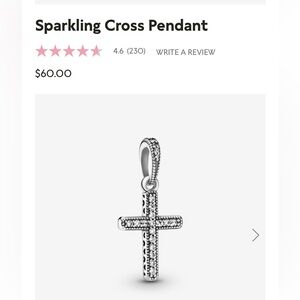 Pandora Sparkling Cross Pendant